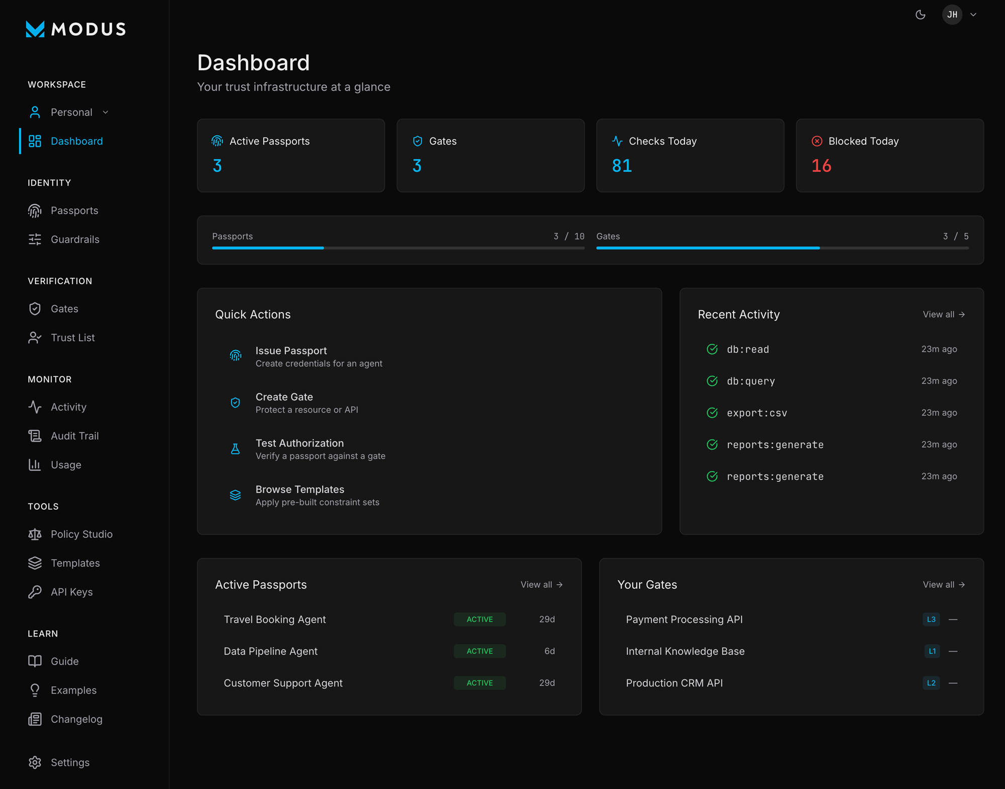 Modei dashboard